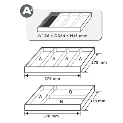 Afbeelding van TOPTUL GBAT0303W Gereedschapmodule 136 364 Schuimstof
