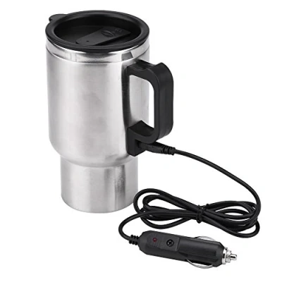 Afbeelding van 12v 450ml compacte elektrische auto aansteker ketel boiler mok verwarmde kop koffie thee