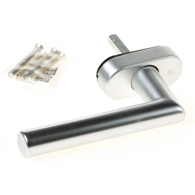Afbeelding van Hoppe Alumnium F1 draai /kiep raamgreep met stift 7x32mm 0400/US956