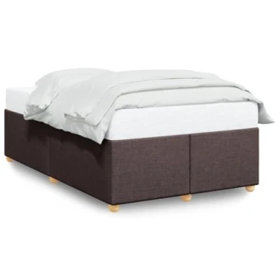 Afbeelding van vidaXL Bedframe stof donkerbruin 120x190 cm