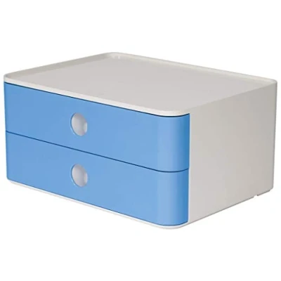Afbeelding van Han Ha 1120 14 Smart Box Allison Met 2 Lades Royal Blauw, Stapelbaar