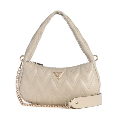 Afbeelding van GUESS Schoudertas Eda Top Zip Shoulder Bag Taupe