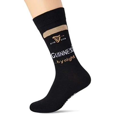 Afbeelding van Guinness BLK Night herensokken, Zwart (zwart zwart), één maat, (zwart)
