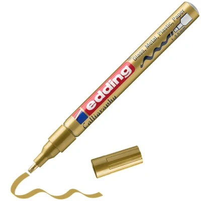Afbeelding van edding 753 kalligrafie glanslak marker goud 1ST 1 2,5 mm / 4 753053