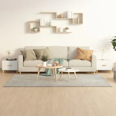 Afbeelding van Salontafels 2 st 50x50x40 cm bewerkt hout wit