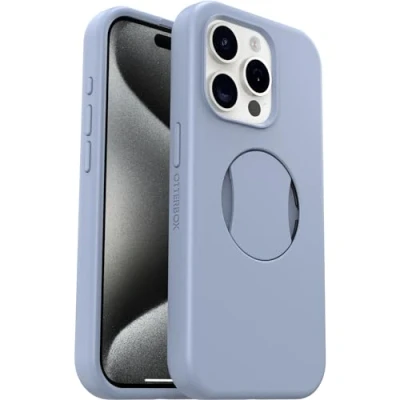 Image de OtterBox OtterGrip Symmetry Series Coque de protection pour téléphone portable compatibilité avec MagSafe polycarbonate, caoutchouc synthétique vous faites du bleu (bleu) Apple iPhone 15 Pro