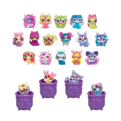 Afbeelding van Magic Mixies Mini Shimmerverse Series Mega Pack met 20 Mixies, 4 verborgen in ketels, 5 nieuwe teams individuele magische krachten