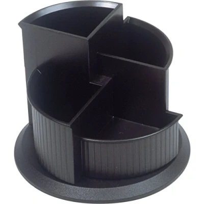 Afbeelding van Helit Pennenhouder lineair draaibaar Ø 150 mm, hoogte 112 zwart H6390595