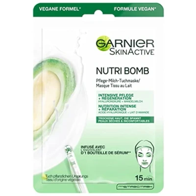 Afbeelding van 1+1 gratis: Garnier SkinActive NutriBomb Sheet Masker Amandel