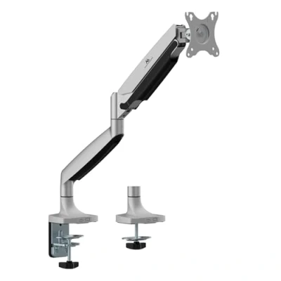 Afbeelding van Maclean MC 969 Monitorbeugel Monitorsteun dubbele arm met gasveer 17&quot; 45&quot; tot 16 kg Zilver
