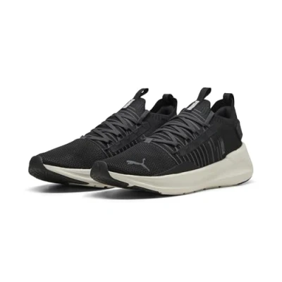 Afbeelding van Puma Softride Symmetry Fuzion Hardloopschoenen voor op de weg, Maat: 37, Black/dusky gray/vapor gray Schoenen