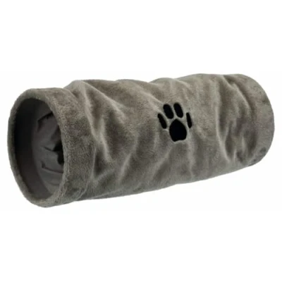 Afbeelding van Trixie Speeltunnel Pluche Kattenspeelgoed Ø22x60 cm Grijs