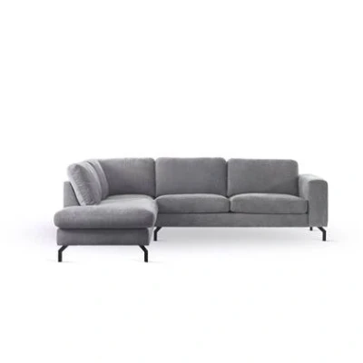 Afbeelding van Hoekbank 3 Zits Vierkant Stof Grijs Links 262x206x84cm Harmony Giga Meubel