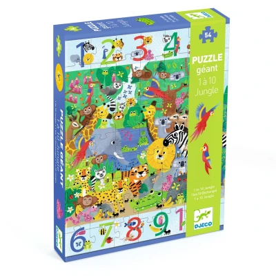 Afbeelding van Djeco puzzel 1 tot 10 jungle 54st