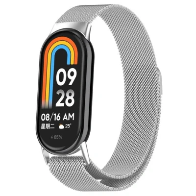 Afbeelding van Milanese band Zilver Xiaomi Smart 8 RVS