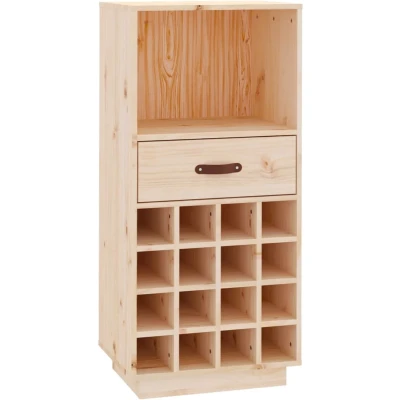 Afbeelding van Wijnkast 45x34x100 cm massief grenenhout