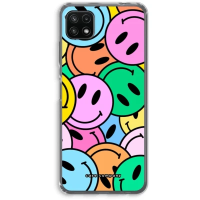 Afbeelding van Case Company® hoesje geschikt voor Samsung Galaxy A22 5G Smiley N1 Soft Cover Telefoonhoesje Bescherming aan alle Kanten en Schermrand