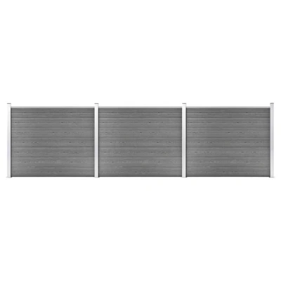 Afbeelding van Schuttingpanelenset 526x146 cm HKC grijs