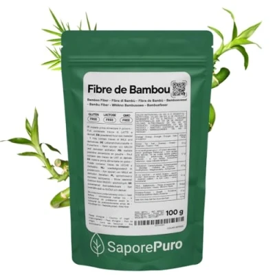 Image de SaporePuro Fibre de Bambou qualité alimentaire 100 gr farine faible en glucides