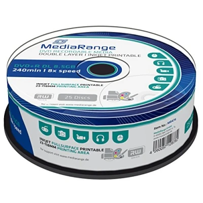 Image de MediaRange DVD+R DL x 25 8.5 Go support de stockage