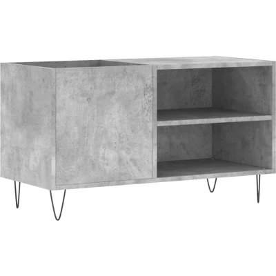 Afbeelding van Platenkast 85x38x48 cm bewerkt hout betongrijs