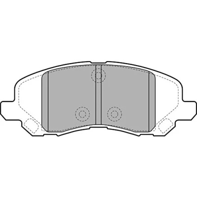 Afbeelding van DELPHI LP2038 Remblokkenset Met akoestische slijtagewaarschuwing anti kreukplaat toebehoren DODGE: Caliber, Avenger Saloon, JEEP: Compass