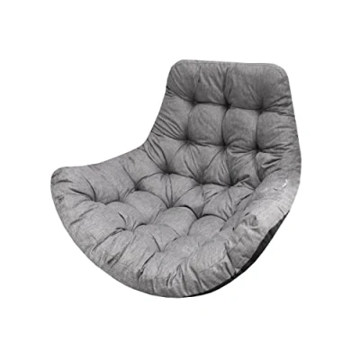 Afbeelding van kussen voor hangstoel, hangstoel van polyrotan, vulling, hangmand, schommelmand, rugkussen, grafietkleur