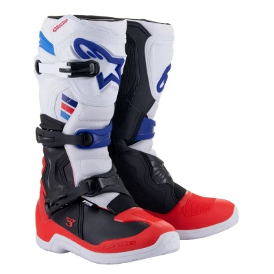 Afbeelding van Alpinestars Tech 3 White Bright Red Dark Blue US 12 Maat