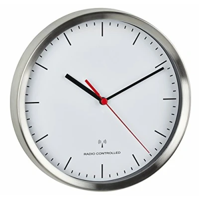 Afbeelding van TFA Dostmann 60.3530.02 Wandklok Zendergestuurd 220 mm x 45 Aluminium (geborsteld)