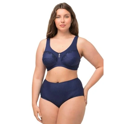 Image de Ulla Popken Entlastungs bh, Cup C g Femme Soutien gorge, Bleu Marine, 125D