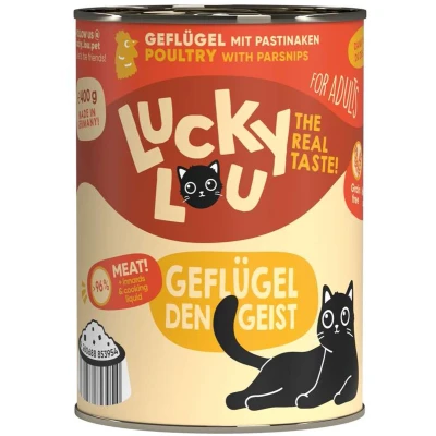 Afbeelding van 6x 400g Lucky Lou Lifestage Adult Gevogelte Kattenvoer nat
