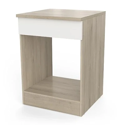 Afbeelding van Onderkast voor fornuis Romanie 60 cm Kronberg eik/mat wit