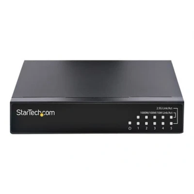 Image de StarTech.com Switch Ethernet 2.5G Commutateur RJ45 25GBASE T non géré 5 ports Rétrocompatible avec les périphériques 10/100/1000Mbps Répartiteur Wifi/Réseau (DS52000) x 10/100/1000/2.5G
