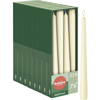 Afbeelding van Bolsius Gladde Dinerkaarsen 24,5 cm 32 stuks Ivoor