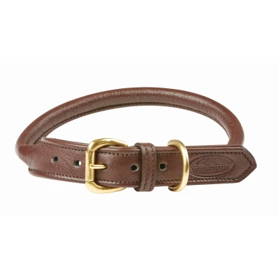 Image de Weatherbeeta Collier pour Chien Rolled Leather Marron M