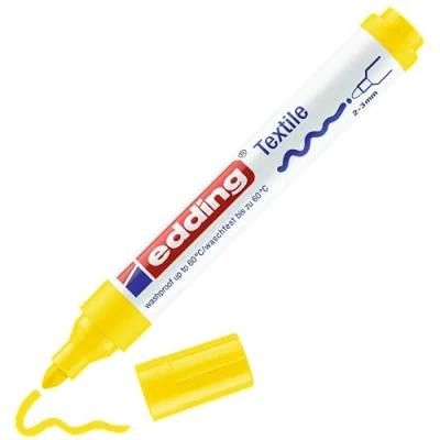 Afbeelding van Viltstift edding 4500 textiel rond 2 3mm geel