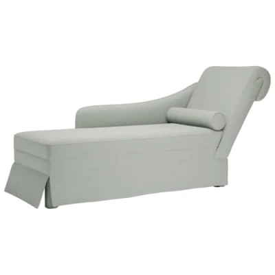 Afbeelding van vidaXL Chaise longue met bolster&amp;rechterarmleuning fluweel lichtgrijs