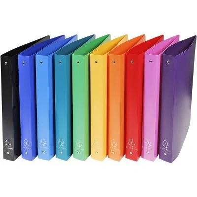 Image de Classeur 4 anneaux 30 mm polypropylene opaque 10 couleurs assorties a4 maxi