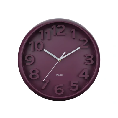 Afbeelding van Karlsson Wandklok Elevated Classic Numbers Dark mauve Ø33,5cm