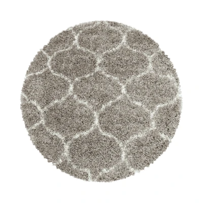 Afbeelding van Opera Soft Shaggy Hoogpolig Vloerkleed Beige 160 cm rond