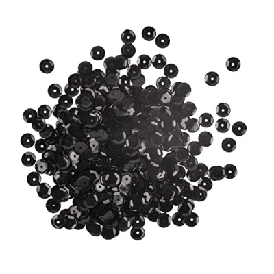 Afbeelding van Pailletten Wasbaar cup vorm zwart 6 mm 4000 stuks Rayher