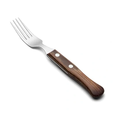 Afbeelding van Arcos Tafelmes, steakvork, roestvrij staal 18/10 en 225 mm, houten handvat, bruin