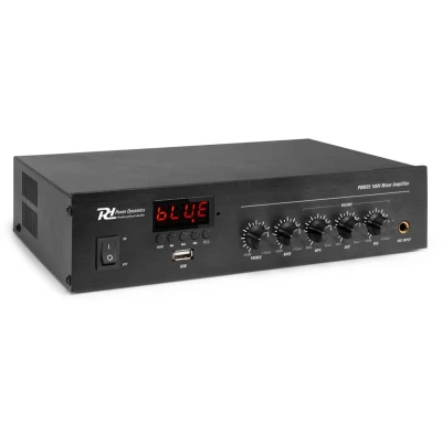 Afbeelding van Power Dynamics PDM25 100V versterker 25W met Bluetooth, mp3 speler en radio