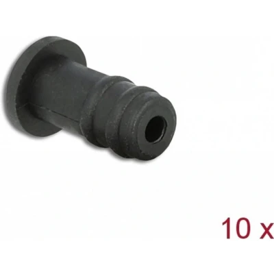 Afbeelding van DeLOCK 10 stuks stofkappen voor 3,5 mm jackstekker, zwart, 60251