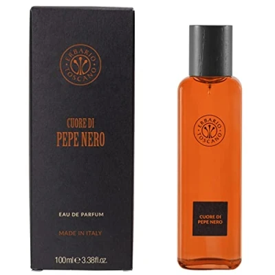 Afbeelding van Erbario Toscano, Eau de Parfum, geur hart van zwarte peper, 100 ml, product uit Tuscany, duurzame verpakking, gemaakt in Italië.