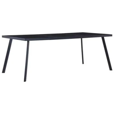 Afbeelding van vidaXL Eettafel Zwart 200 x 100 75 cm