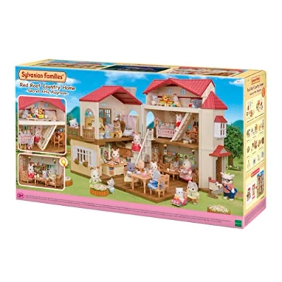 Afbeelding van SYLVANIAN FAMILIES Het grote verlichte huis en zijn geheime kamer 5716 Poppenhuis Minipoppen