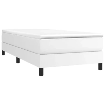 Afbeelding van Boxspringframe kunstleer wit 90x200 cm
