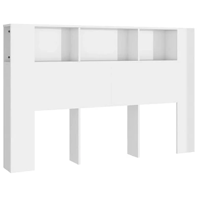 Afbeelding van vidaXL Hoofdbordkast, glanzend wit, 160 x 18,5 104,5 cm
