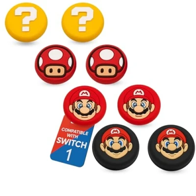 Afbeelding van MatoSan® 8 stuks joystickdoppen compatibel met Nintendo Switch Grip Joy Con Thumbstick Lite OLED accessoires Thumb Grips Beschermende voor